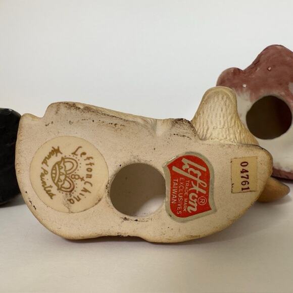 Lefton Figurine (1) Fawn/Deer (2) Unmarked Set, Animals Hand painted VTG - Picture 9 of 15